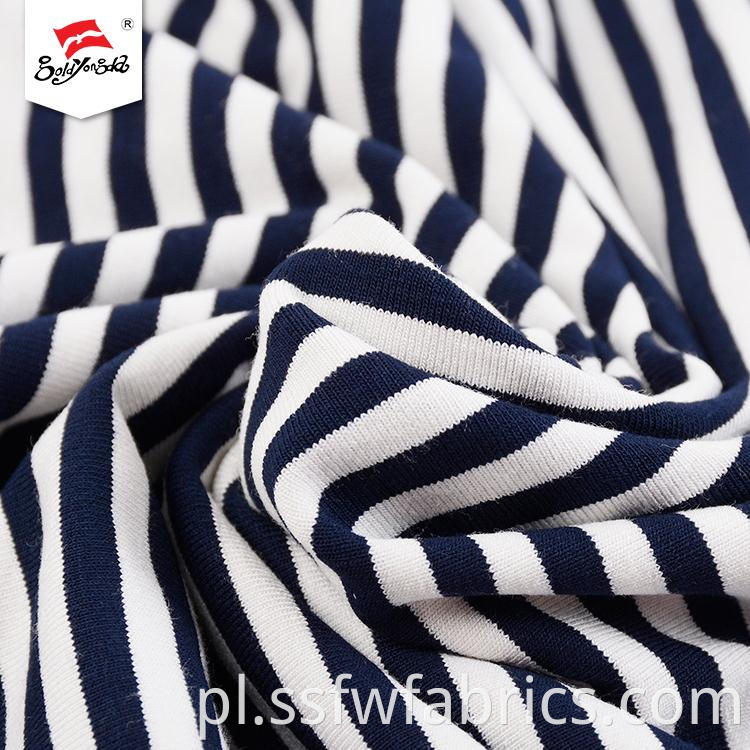 Elegant Black White Stripe Fabric